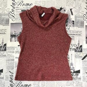 Vintage forever 21 y2k cowl neck sparkly tank top